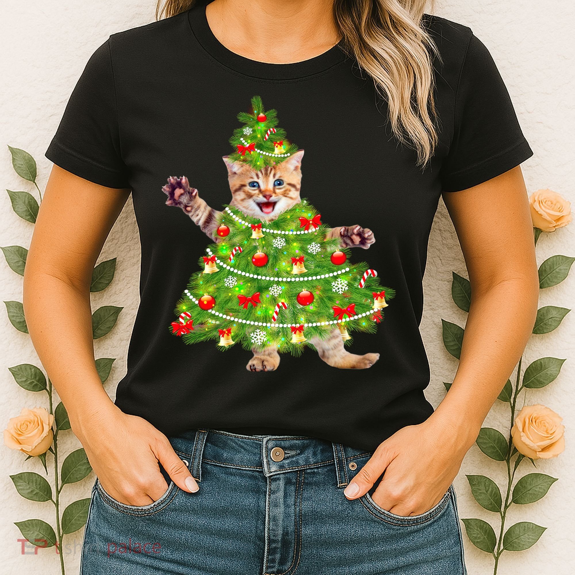 Christmas Tree Kitten Women's T-Shirt