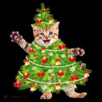 Christmas Tree Kitten Women's T-Shirt thumb 6