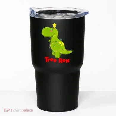 Christmas Tree Rex Tumbler