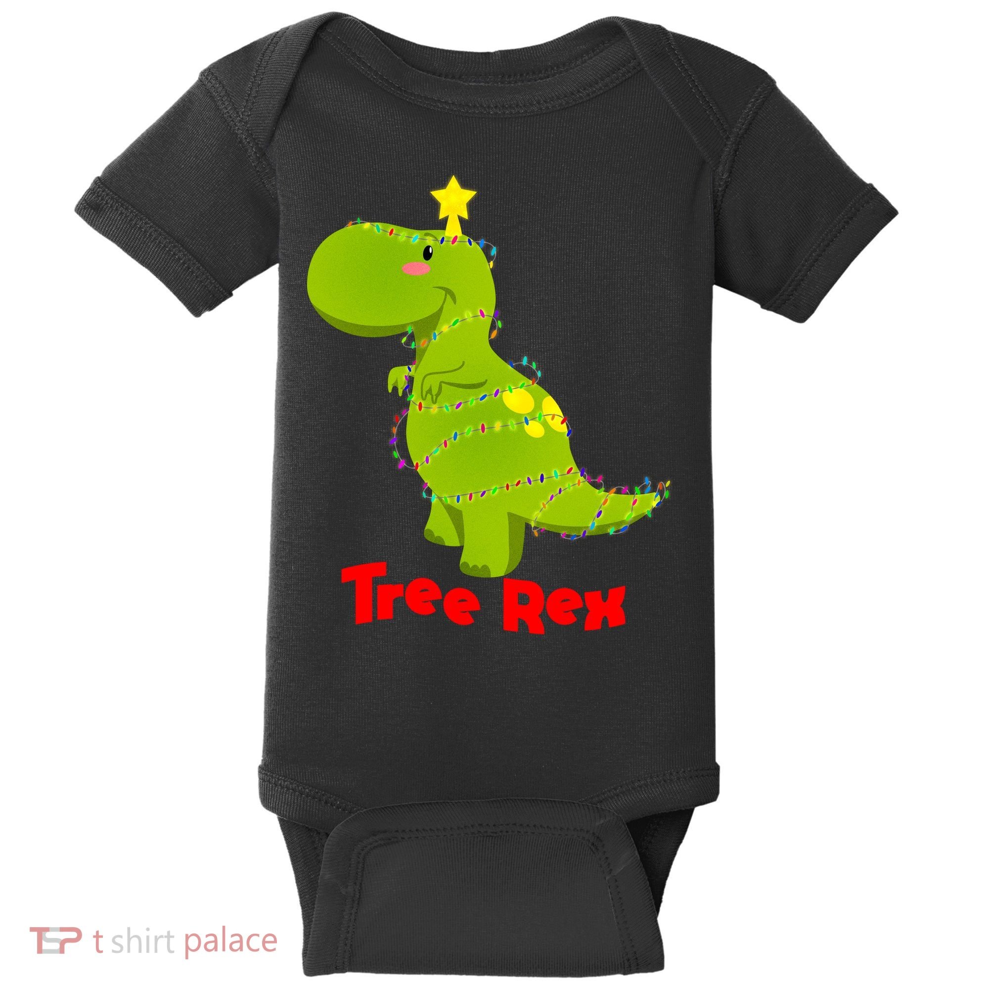 Christmas Tree Rex Baby Bodysuit