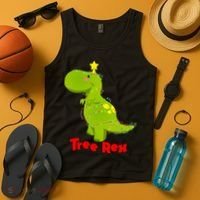 Christmas Tree Rex Tank Top thumb 4