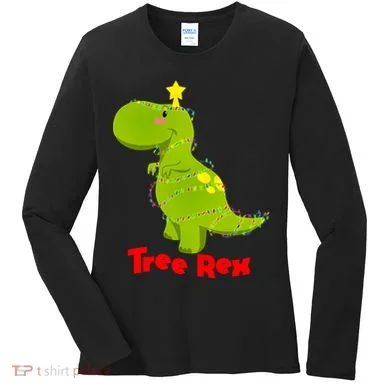 Christmas Tree Rex Women's Long Sleeve Shirt