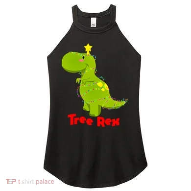 Christmas Tree Rex Women's Perfect Tri Rocker Tank