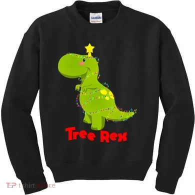 Christmas Tree Rex Kids Sweatshirt