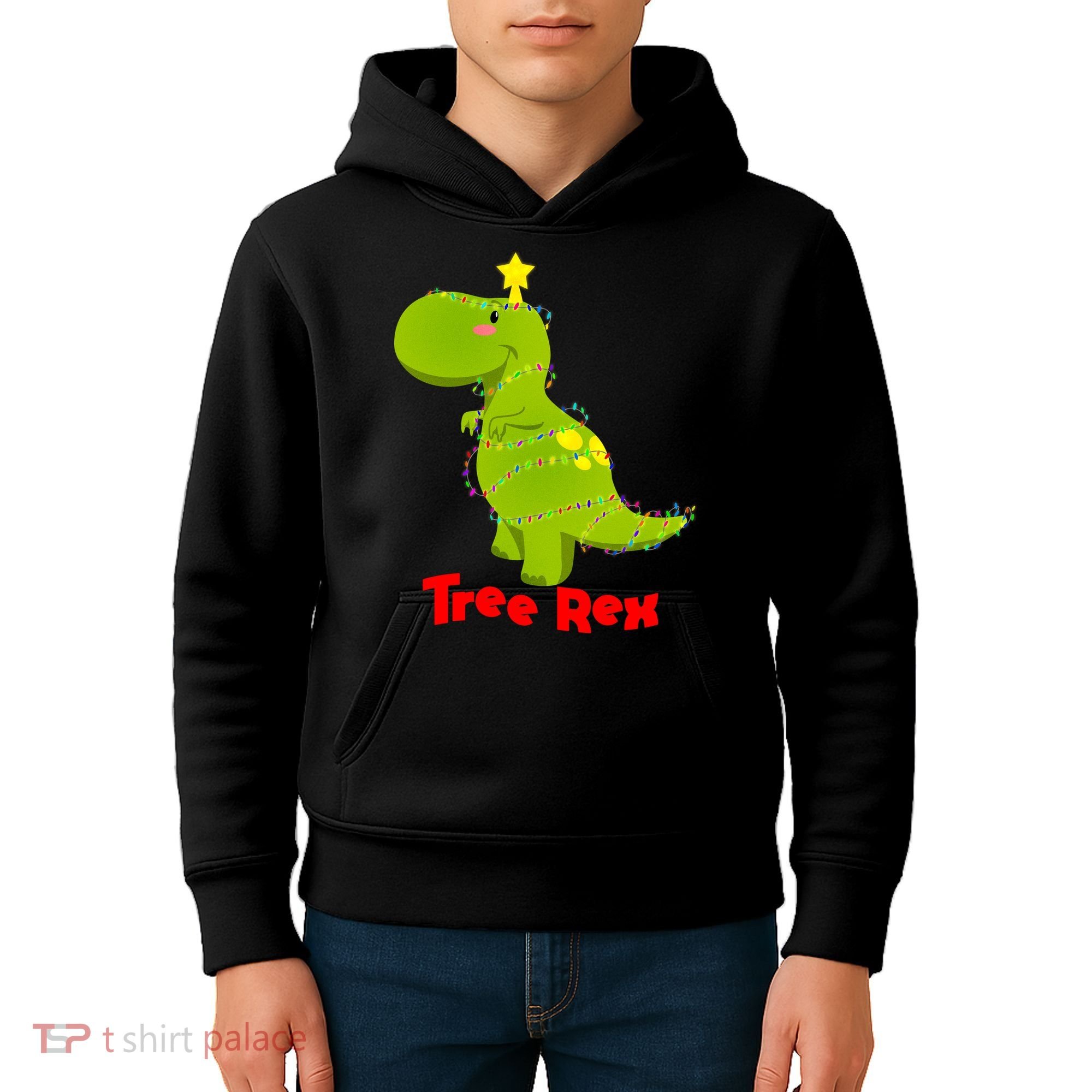 Christmas Tree Rex Kids Hoodie