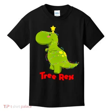 Christmas Tree Rex Kids T-Shirt