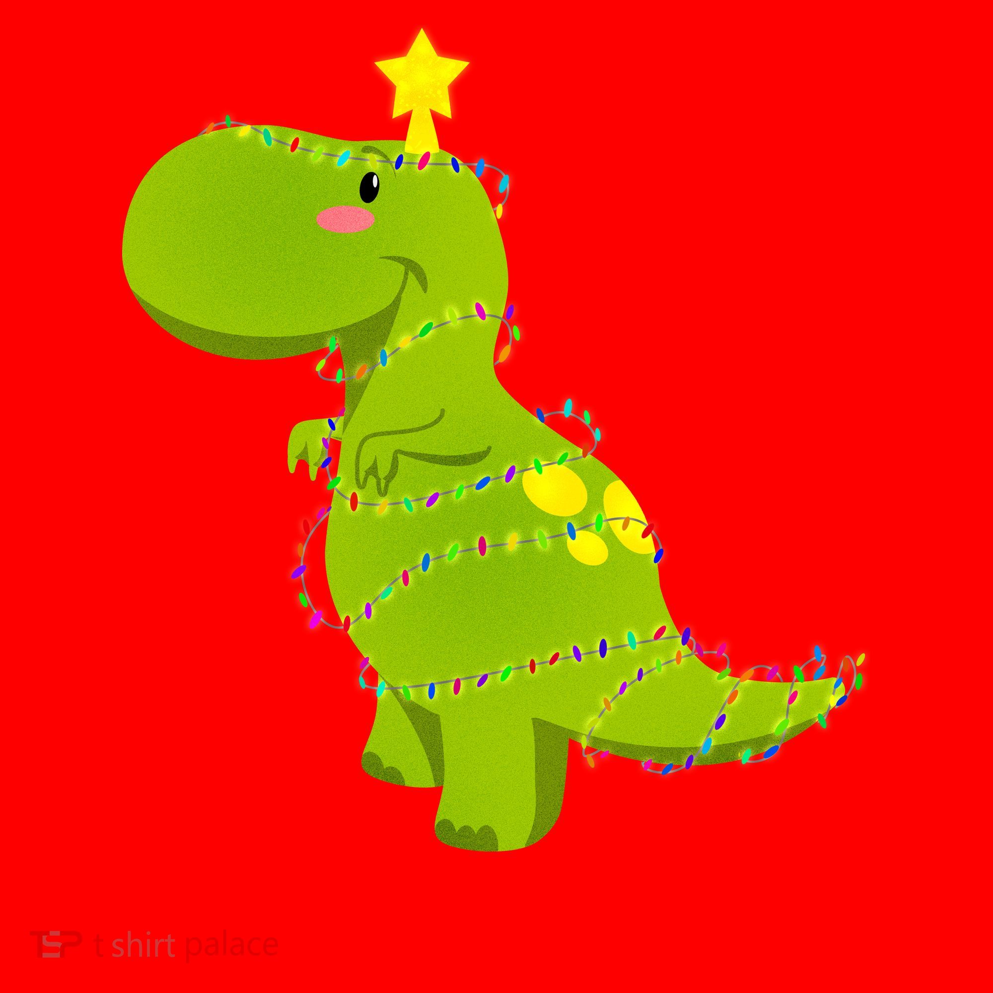 Christmas Tree Rex Santa Hat
