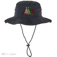 Christmas Trees Buffalo Plaid & Leopard Design Bucket Hat thumb 0