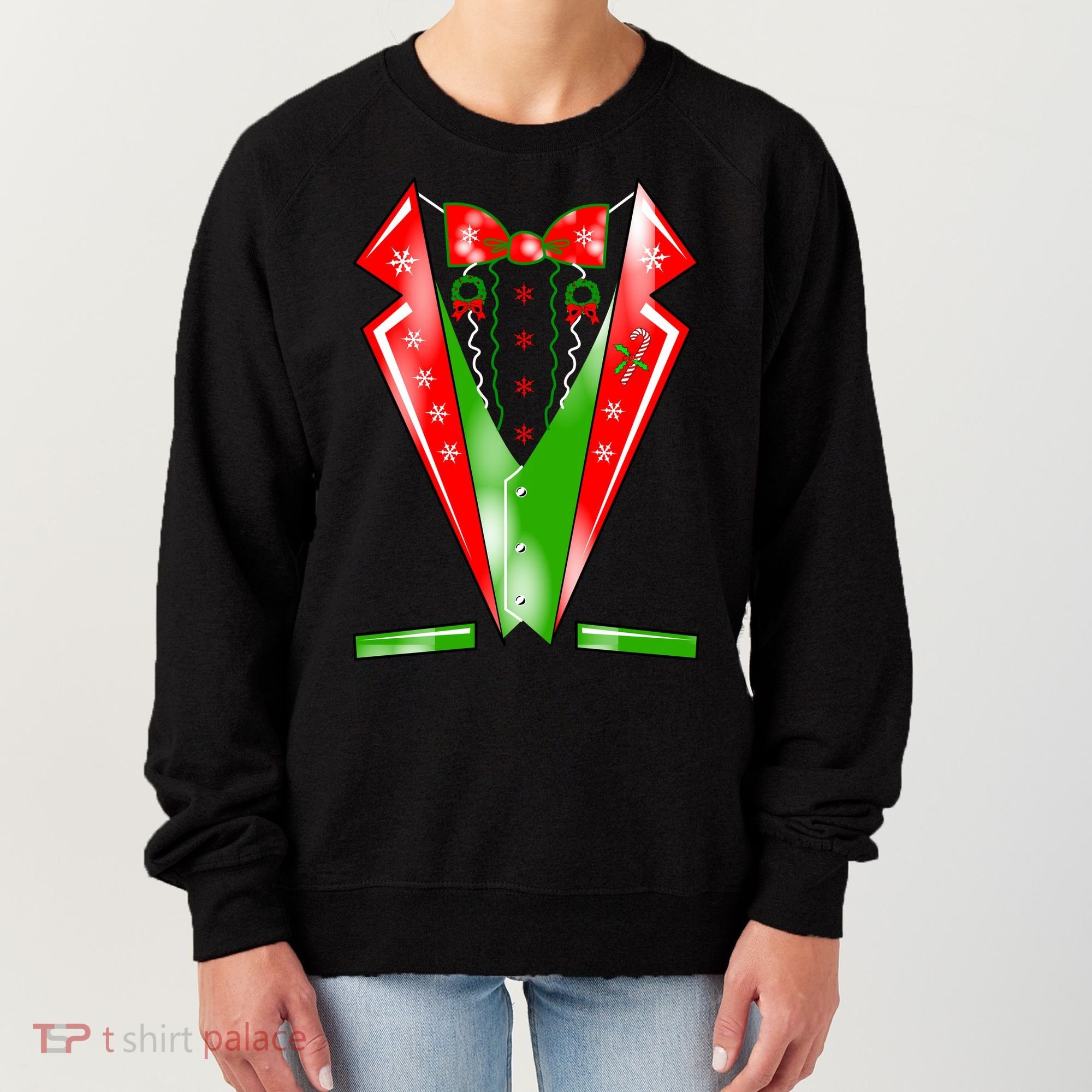 Christmas Tux Tuxedo Women's Sweatshirt