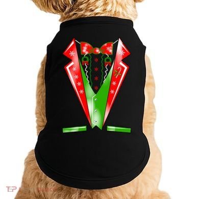 Christmas Tux Tuxedo Doggie Tank