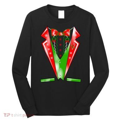 Christmas Tux Tuxedo Long Sleeve Shirt