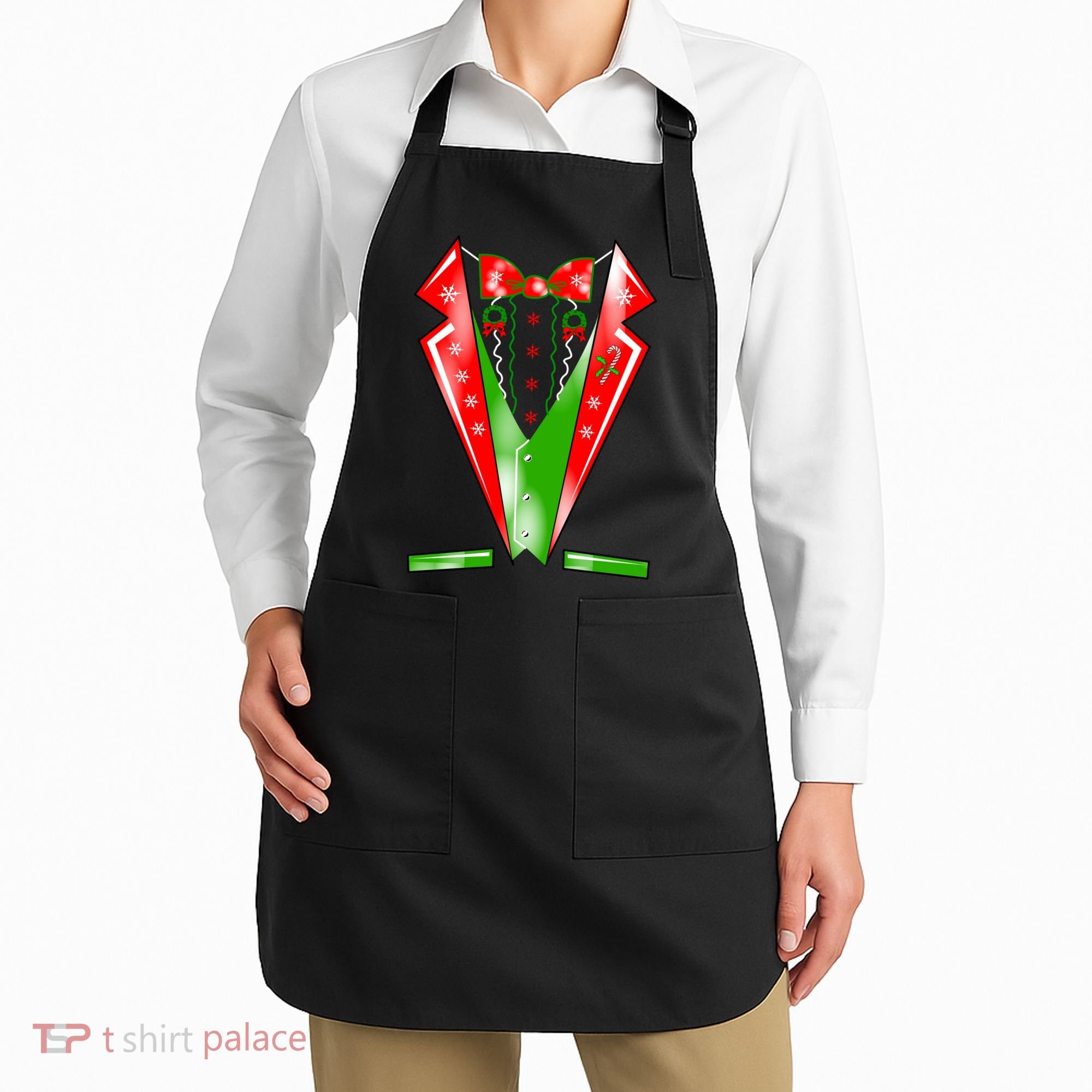 Christmas Tux Tuxedo Apron