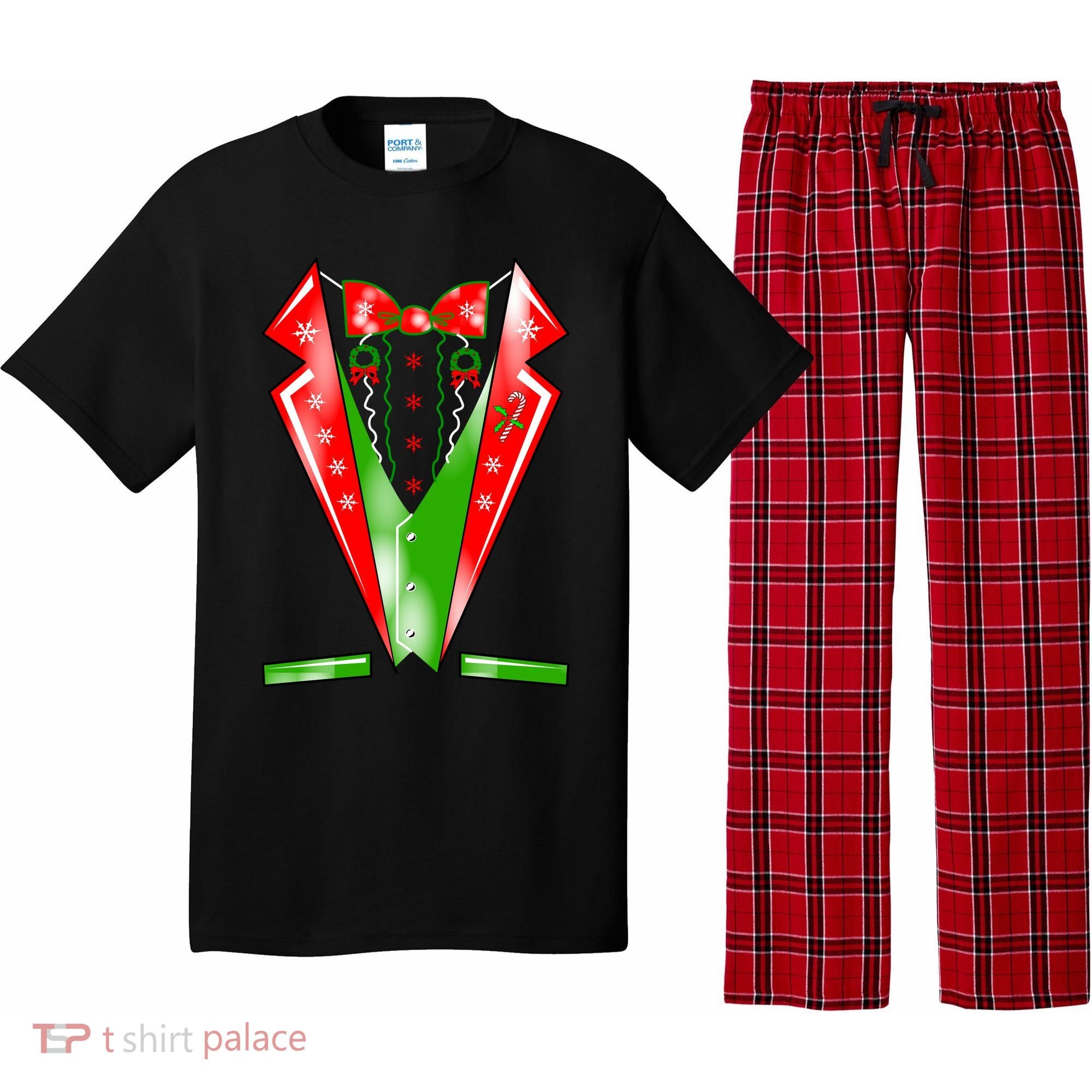 Christmas Tux Tuxedo Pajama Set