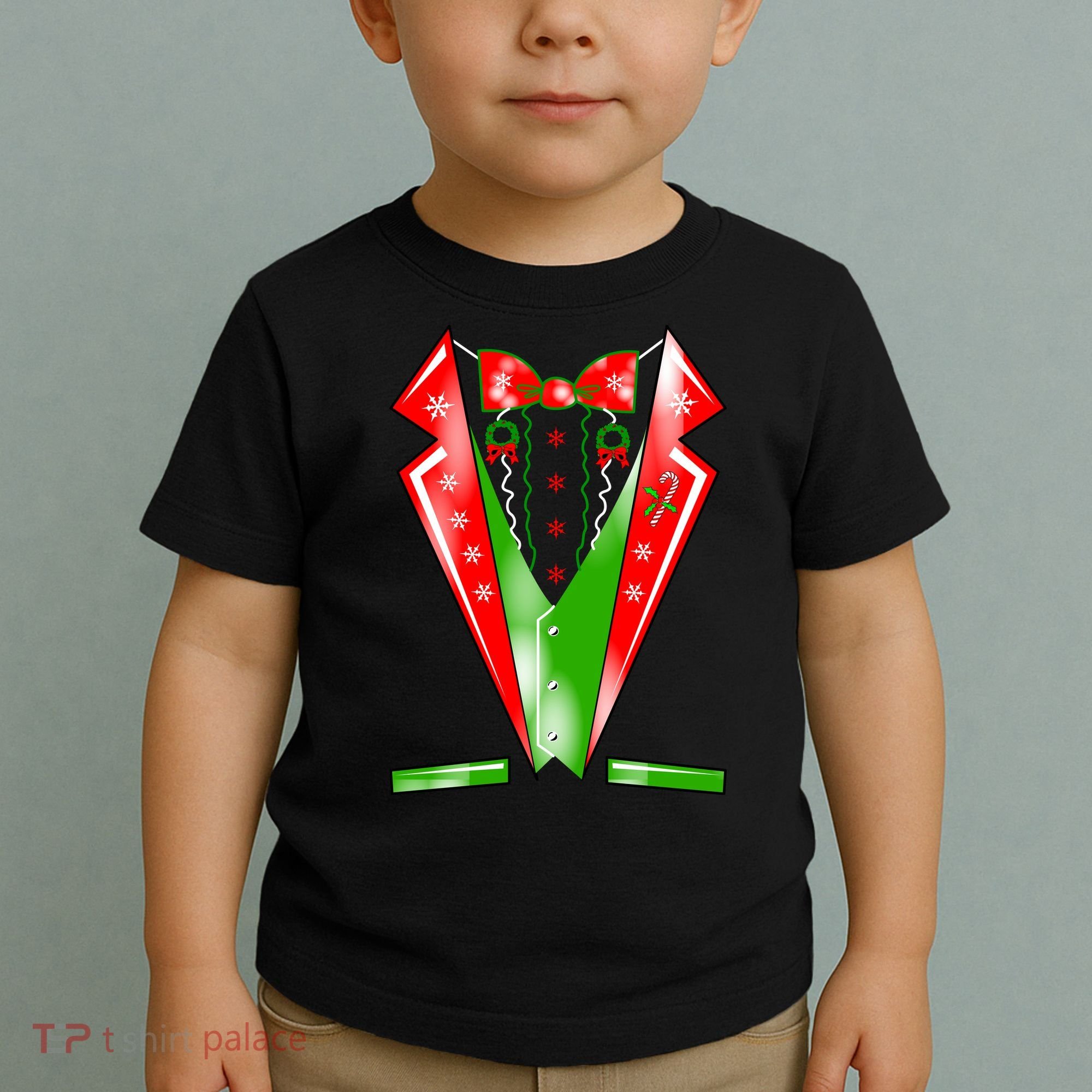 Christmas Tux Tuxedo Toddler T-Shirt