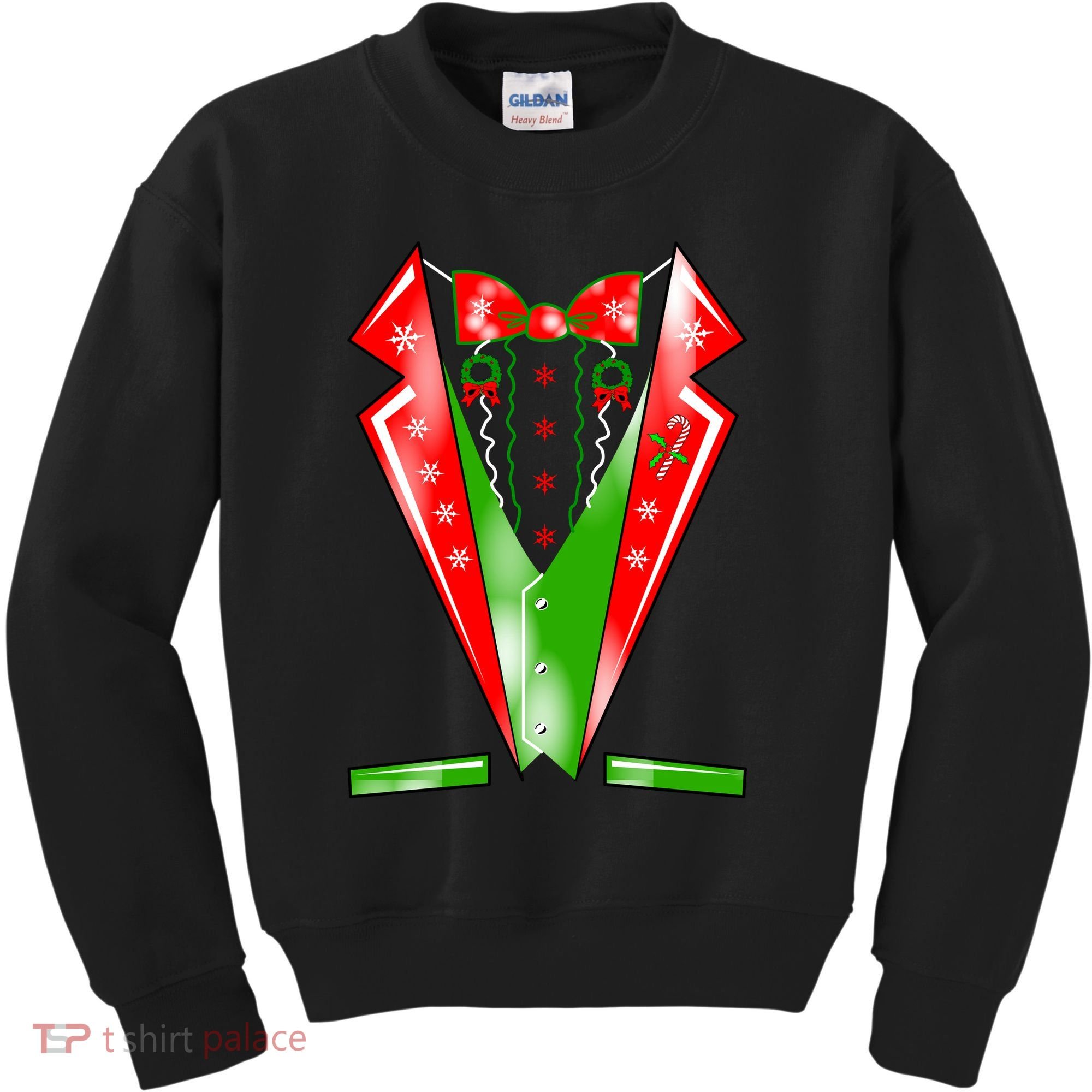 Christmas Tux Tuxedo Kids Sweatshirt