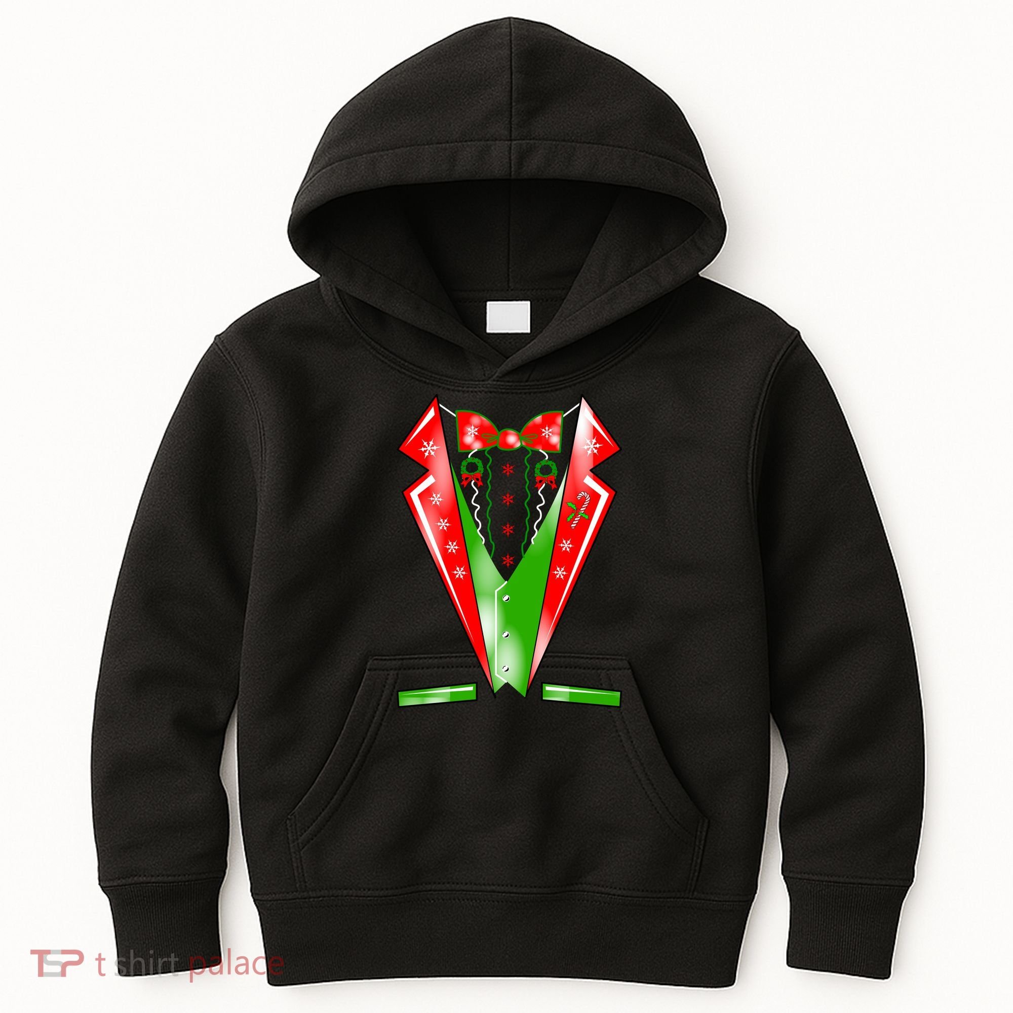 Christmas Tux Tuxedo Kids Hoodie