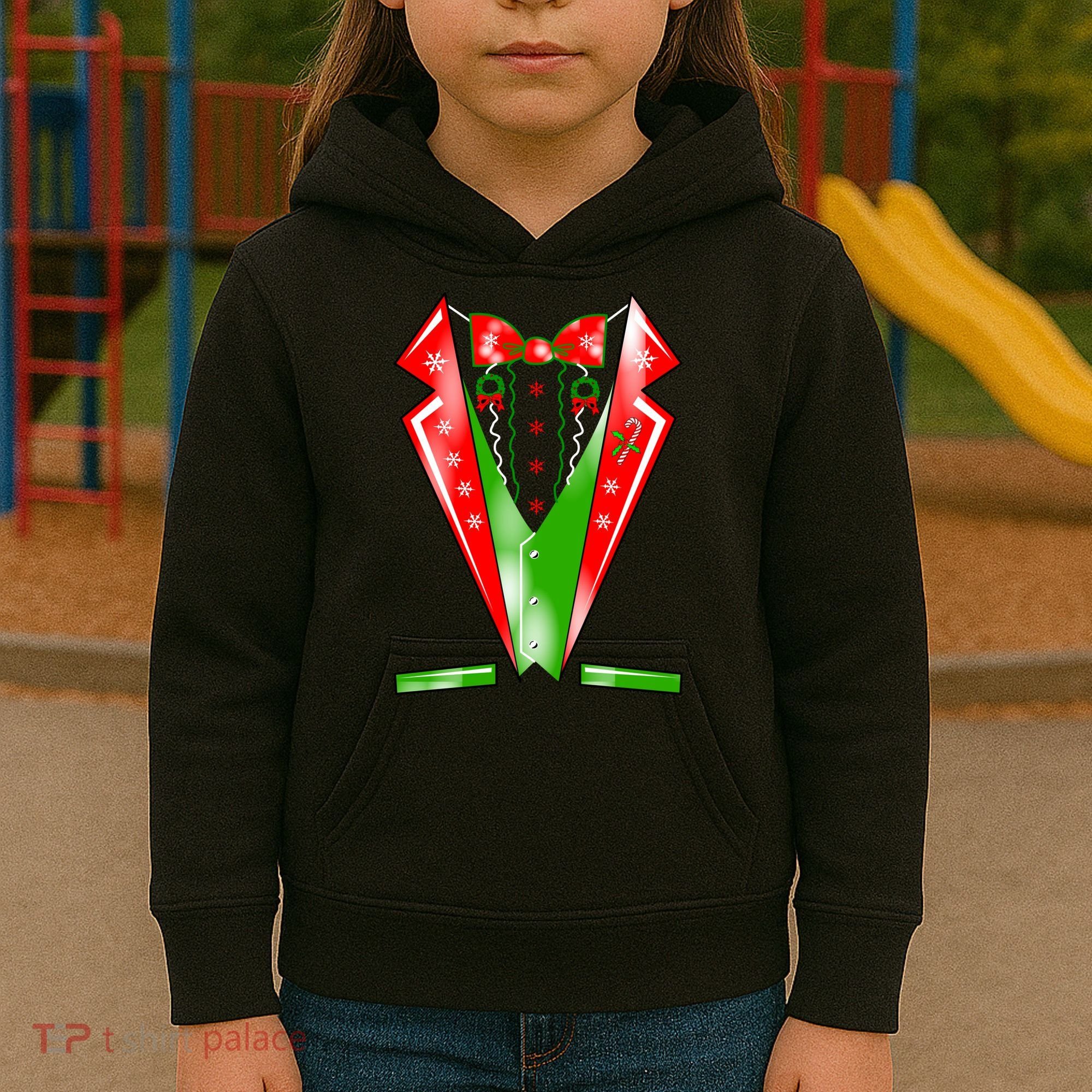 Christmas Tux Tuxedo Kids Hoodie