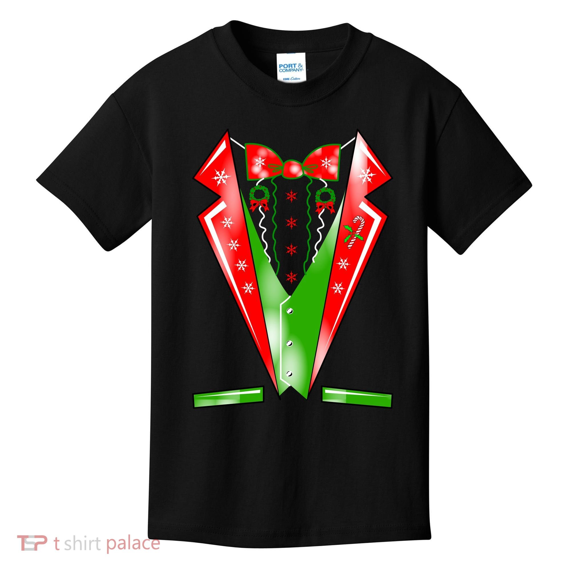 Christmas Tux Tuxedo Kids T-Shirt