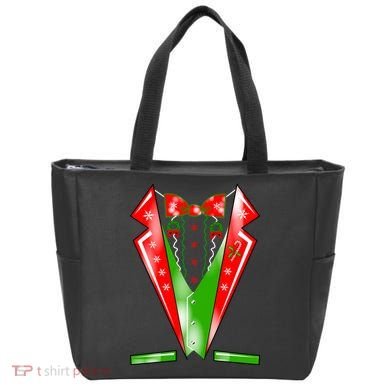 Christmas Tux Tuxedo Tote Bag