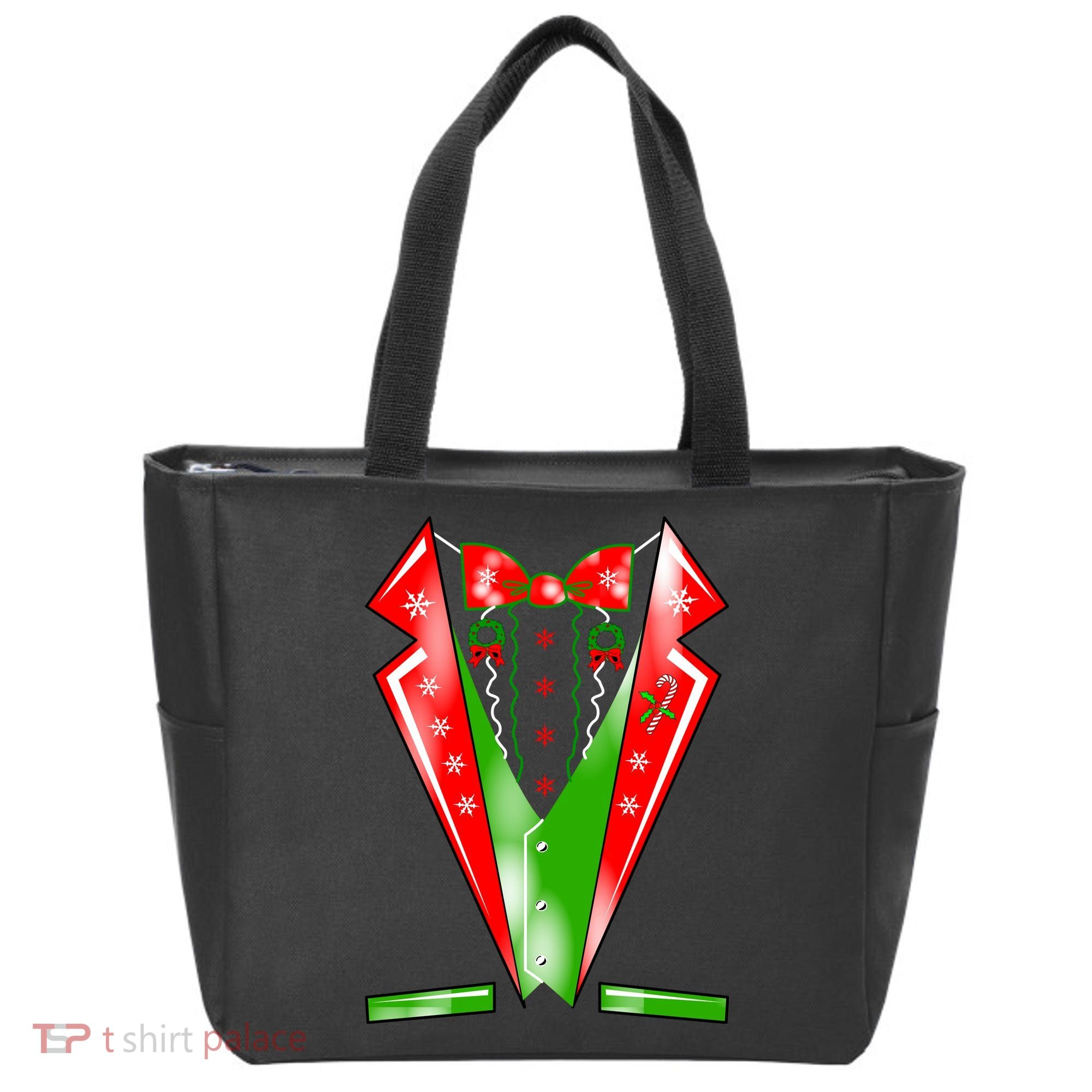 Christmas Tux Tuxedo Tote Bag
