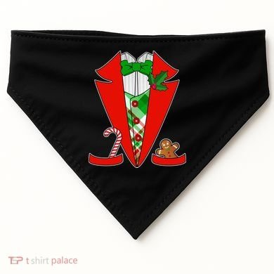 Christmas Tuxedo Costume Top USA-Made Doggie Bandana