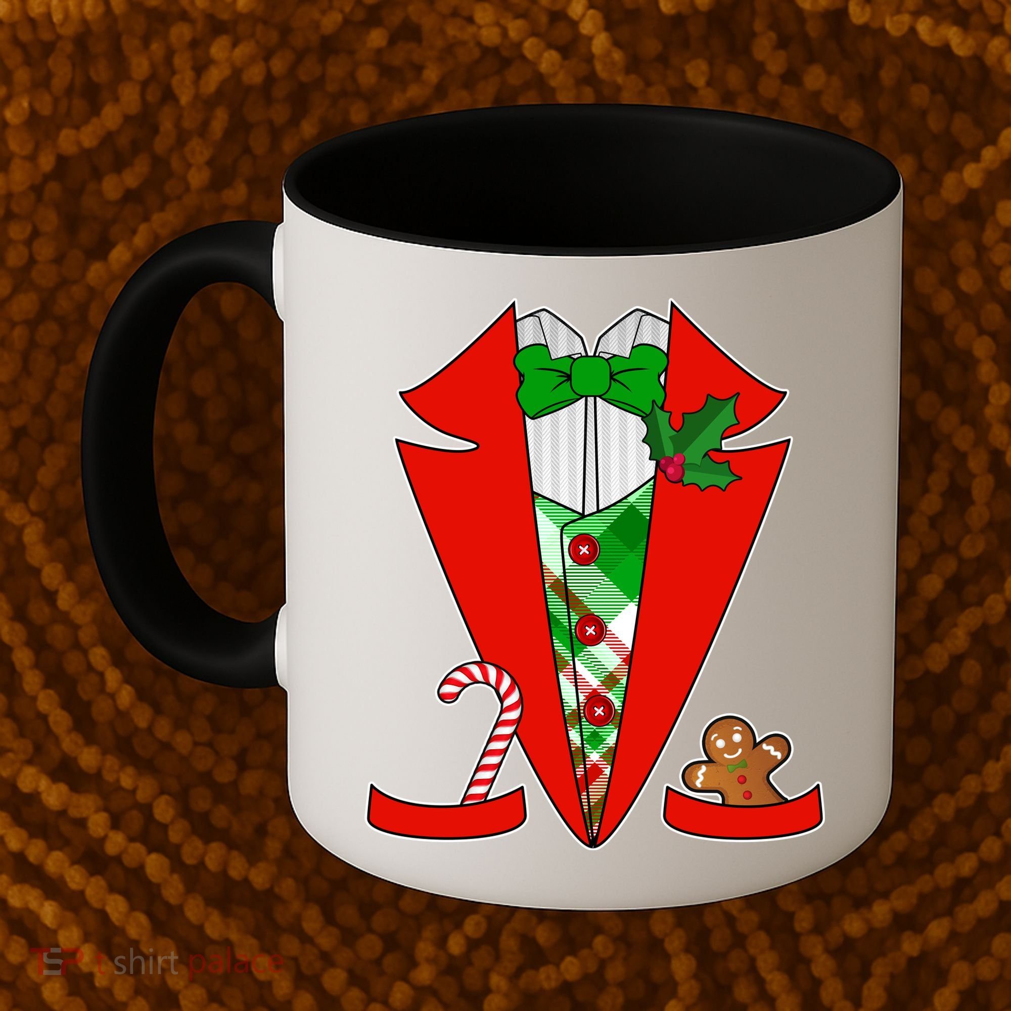 Christmas Tuxedo Costume Top Coffee Mug