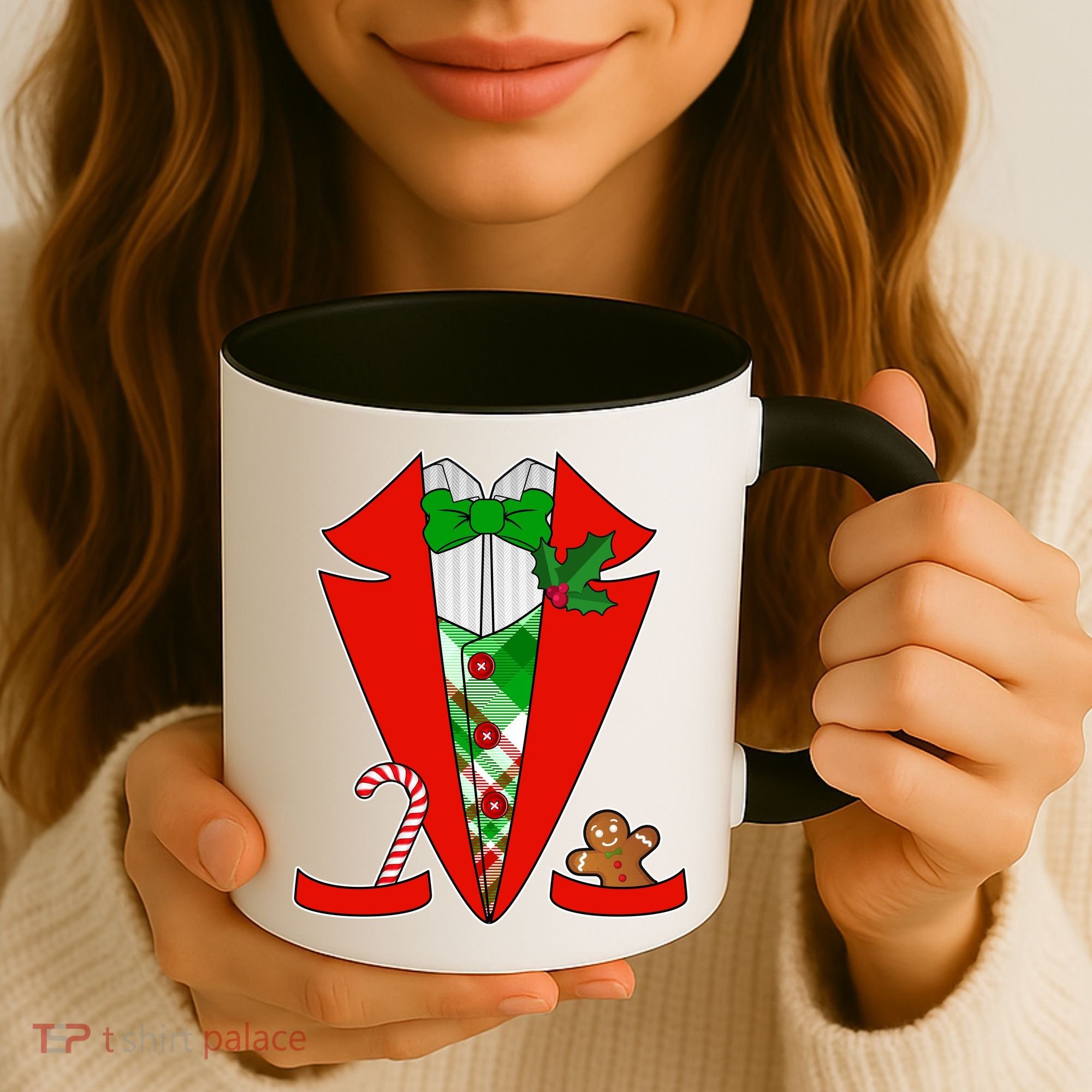 Christmas Tuxedo Costume Top Coffee Mug