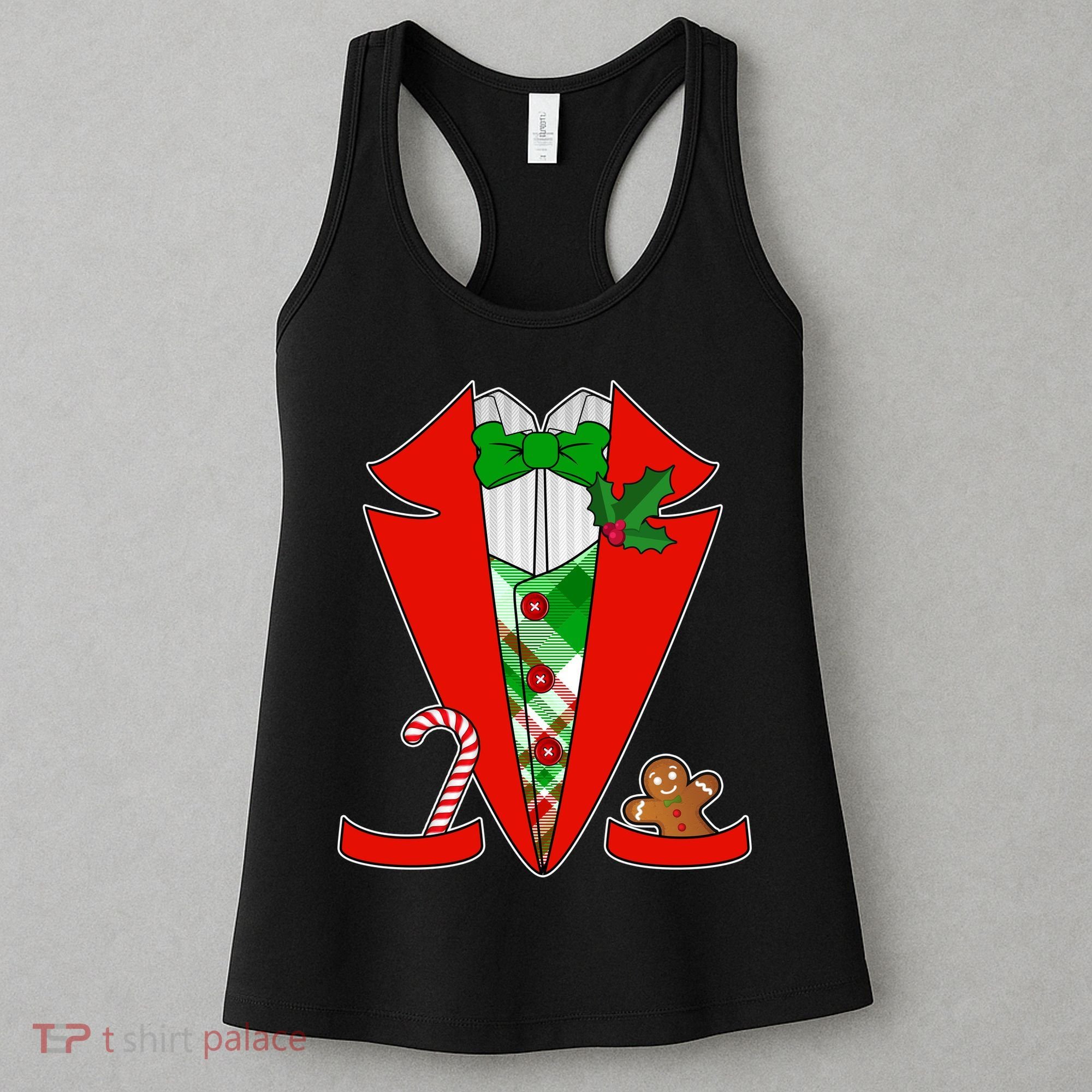 Christmas Tuxedo Costume Top Women's Tank Top