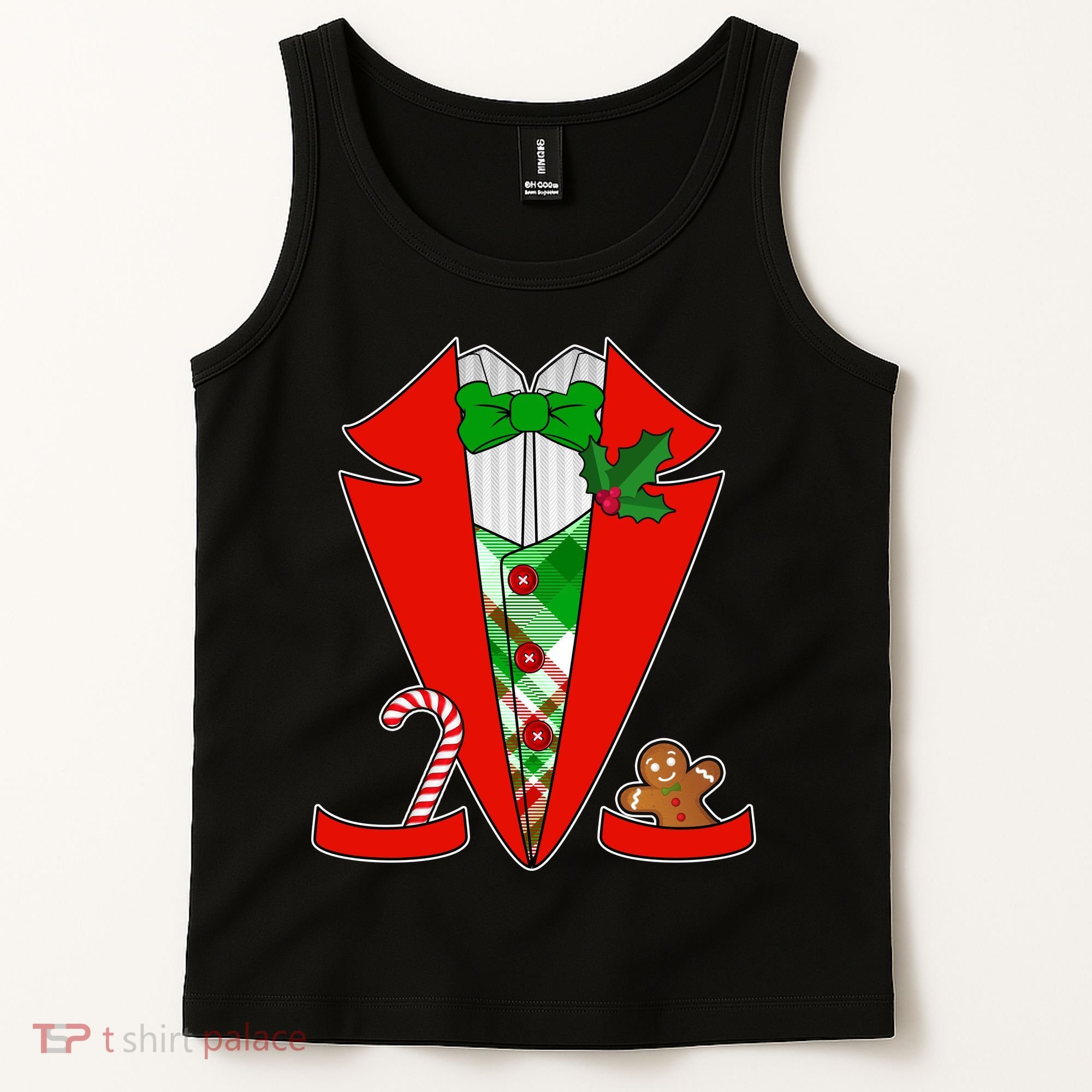Christmas Tuxedo Costume Top Tank Top