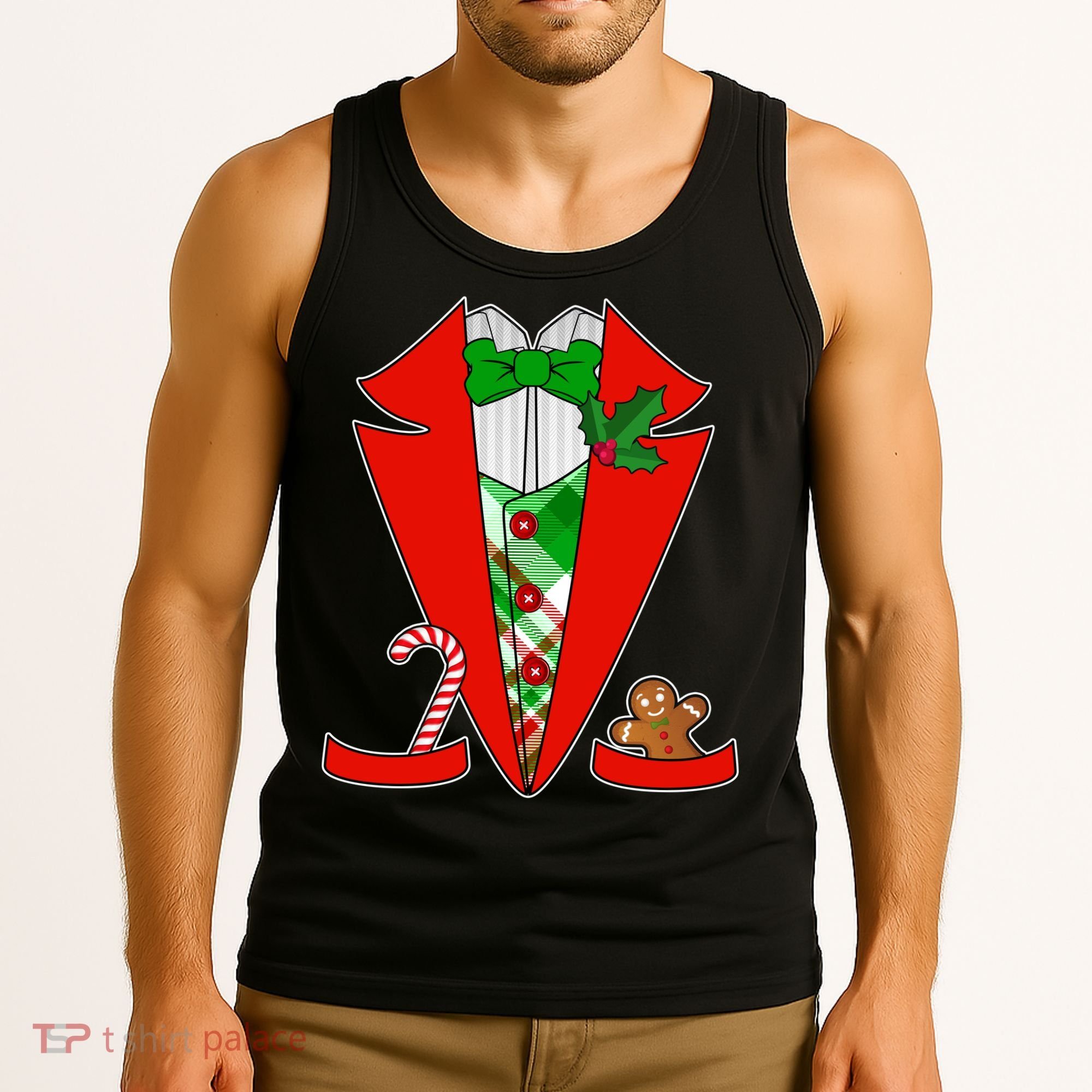 Christmas Tuxedo Costume Top Tank Top