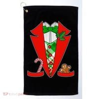 Christmas Tuxedo Costume Top Golf Towel thumb 0
