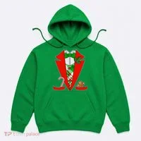 Christmas Tuxedo Costume Top Hoodie thumb 0