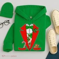 Christmas Tuxedo Costume Top Hoodie thumb 4
