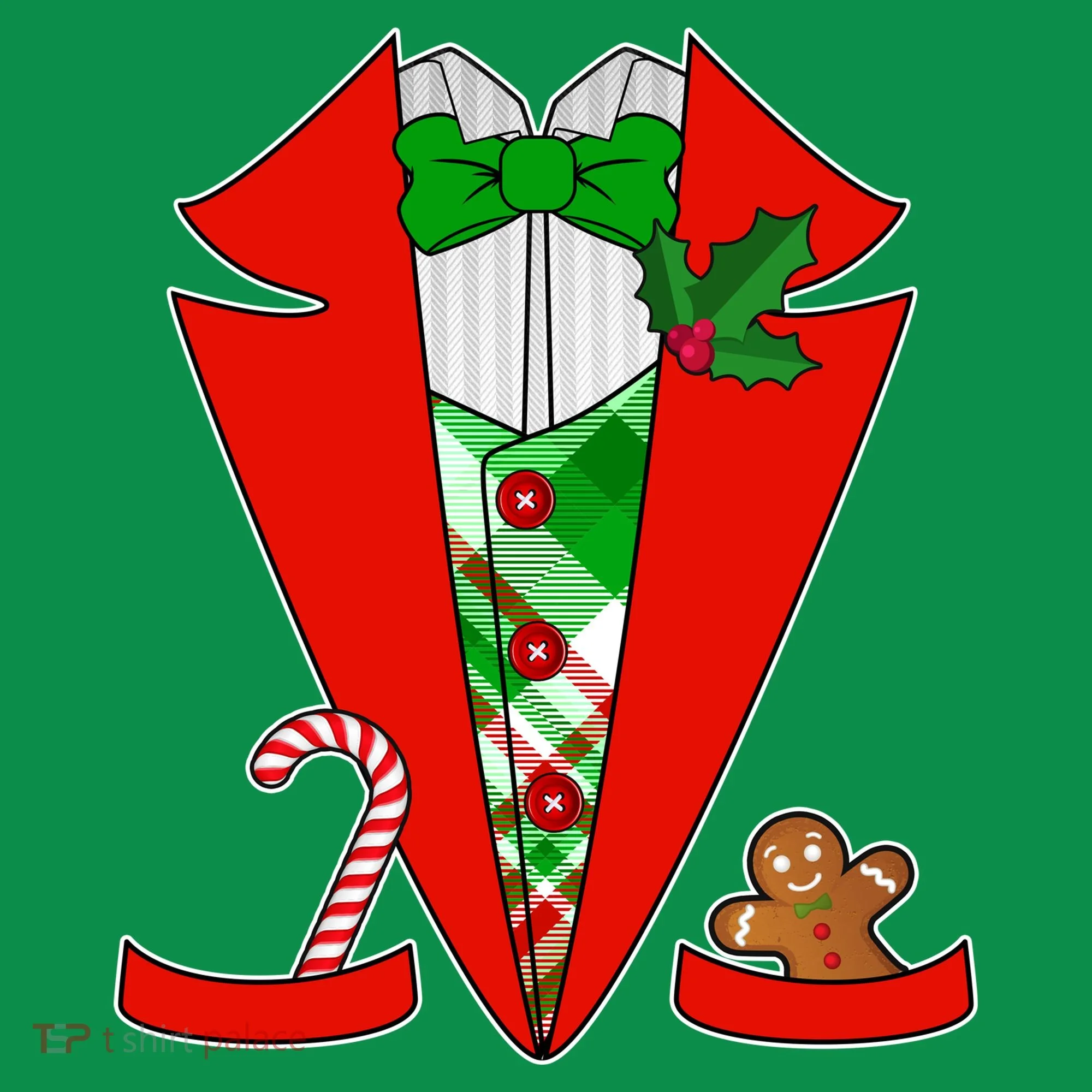 Christmas Tuxedo Costume Top Hoodie