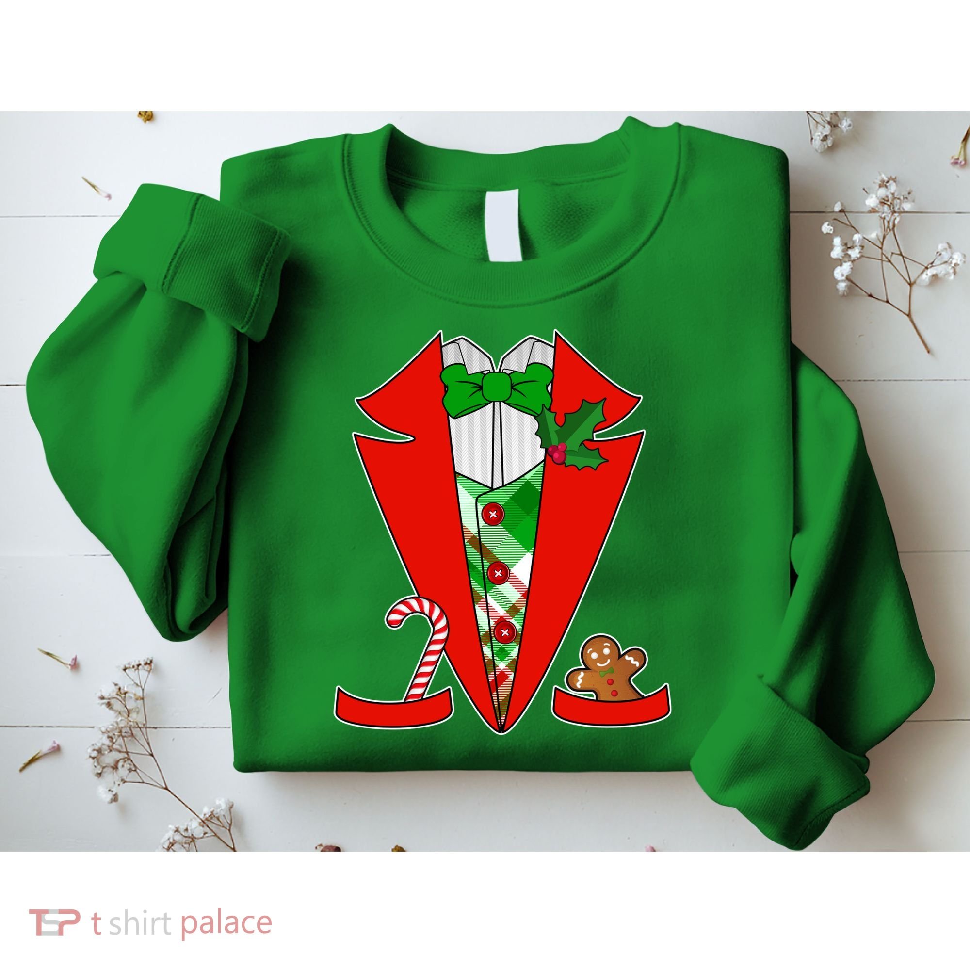 Christmas Tuxedo Costume Top Sweatshirt