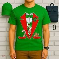 Christmas Tuxedo Costume Top T-Shirt thumb 6