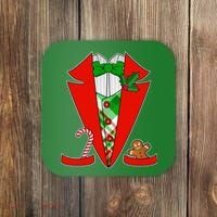Christmas Tuxedo Costume Top Coaster thumb 0