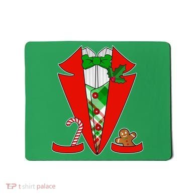 Christmas Tuxedo Costume Top Mousepad