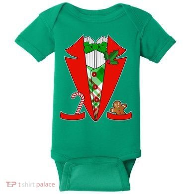 Christmas Tuxedo Costume Top Baby Bodysuit
