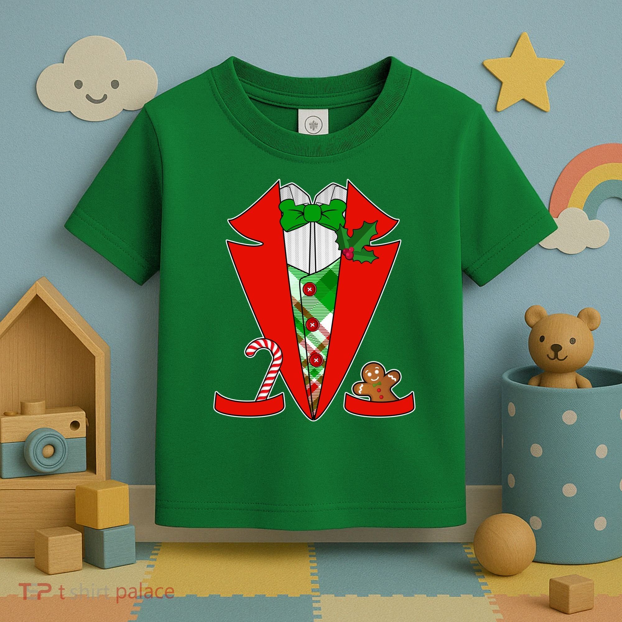 Christmas Tuxedo Costume Top Toddler T-Shirt