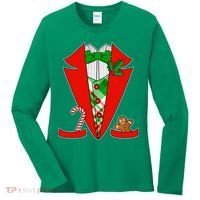 Christmas Tuxedo Costume Top Women's Long Sleeve Shirt thumb 0