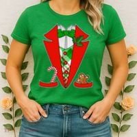 Christmas Tuxedo Costume Top Women's T-Shirt thumb 2