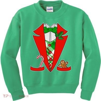 Christmas Tuxedo Costume Top Kids Sweatshirt