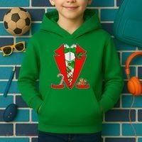 Christmas Tuxedo Costume Top Kids Hoodie thumb 2