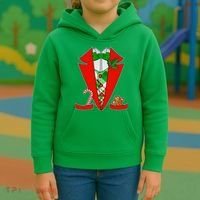 Christmas Tuxedo Costume Top Kids Hoodie thumb 3