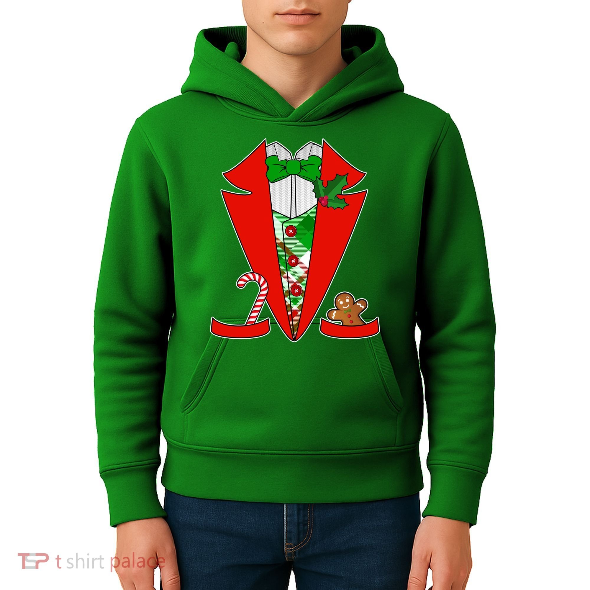 Christmas Tuxedo Costume Top Kids Hoodie