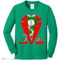 Christmas Tuxedo Costume Top Kids Long Sleeve Shirt thumb 0