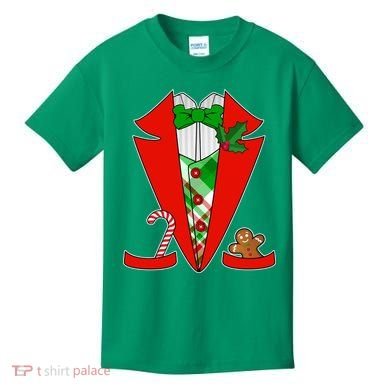 Christmas Tuxedo Costume Top Kids T-Shirt