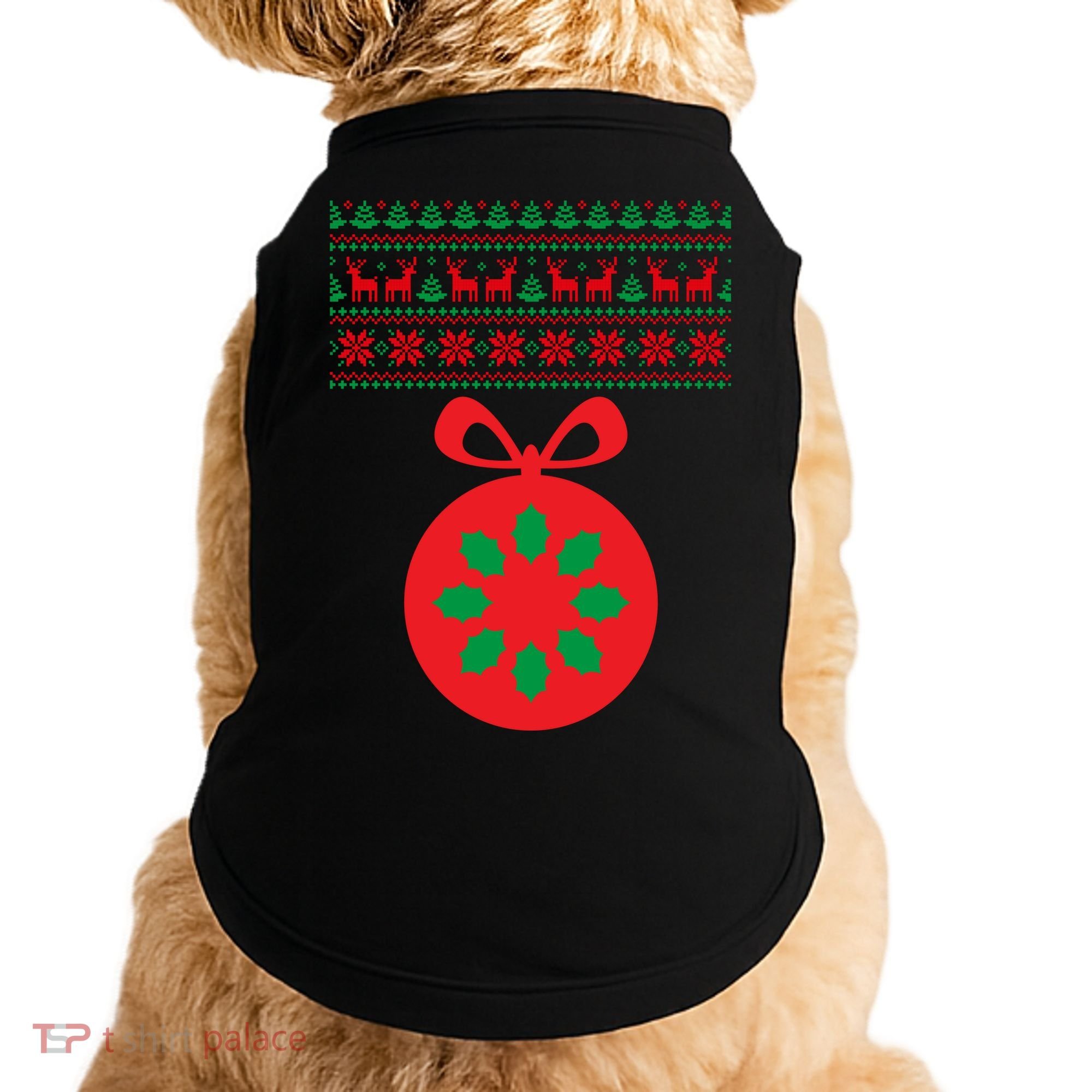 Christmas Ugly Sweater Pregnancy Ornament  Doggie Tank