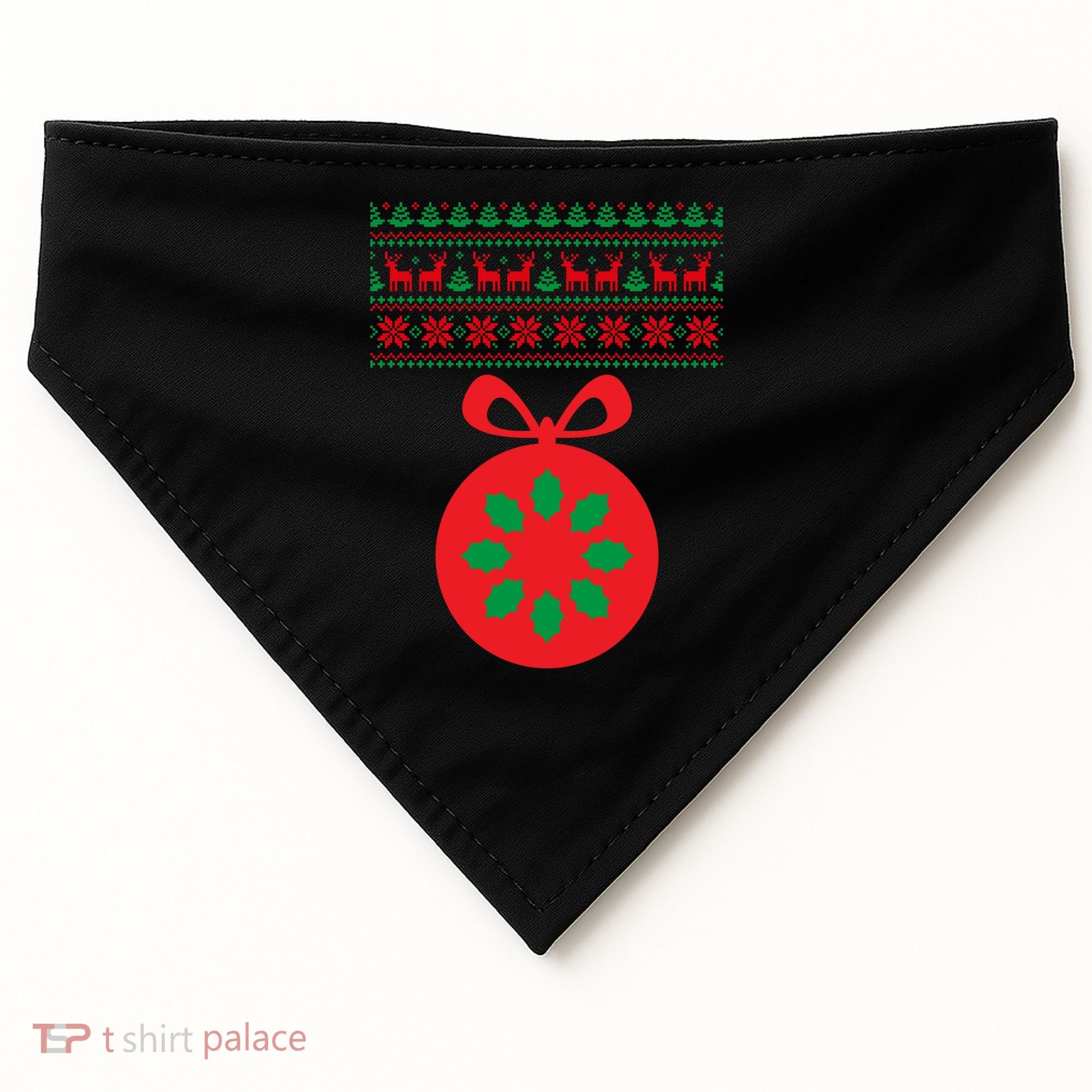Christmas Ugly Sweater Pregnancy Ornament  USA-Made Doggie Bandana
